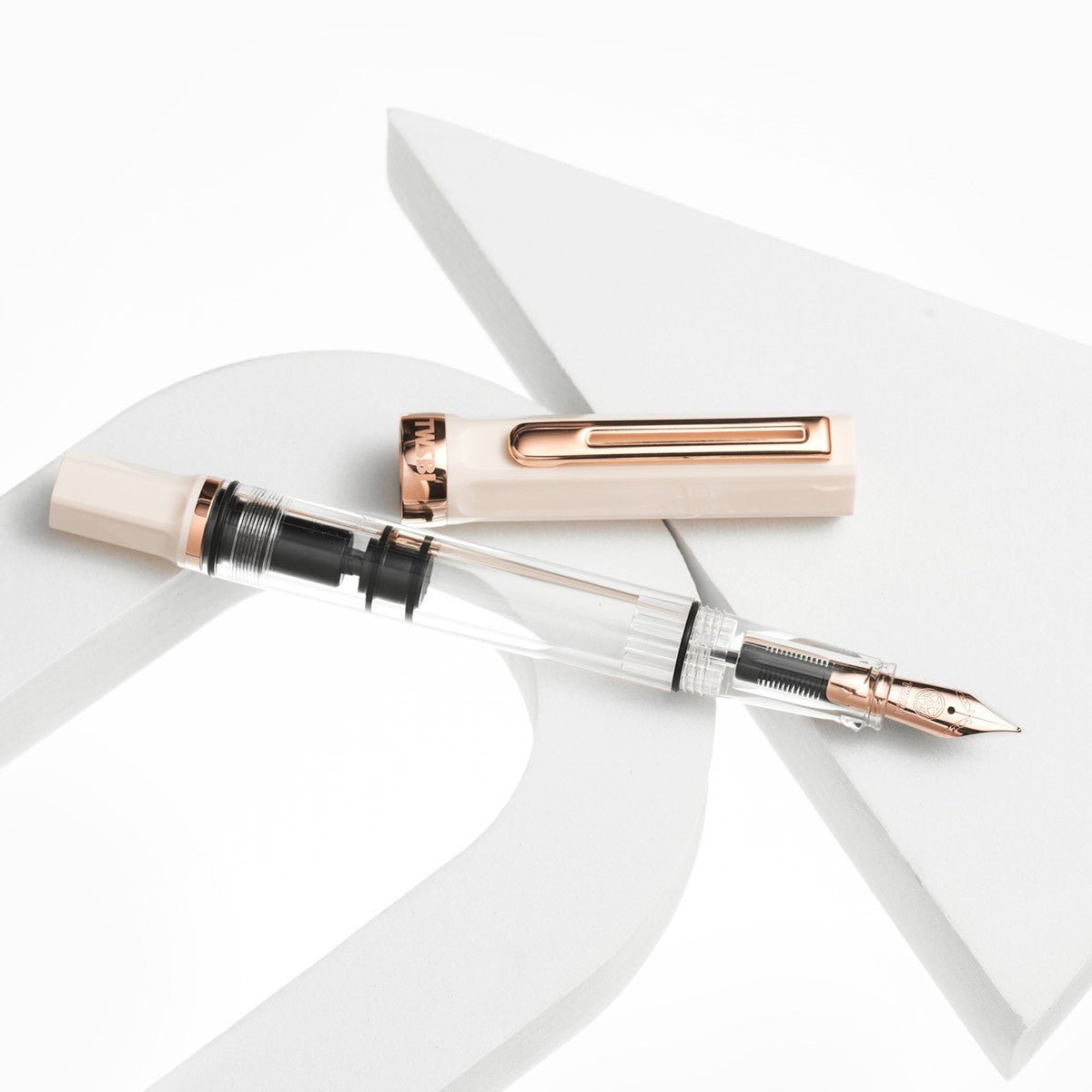 TWSBI Eco Fountain Pen Creme with Rose Gold - Bold - 24Papershop