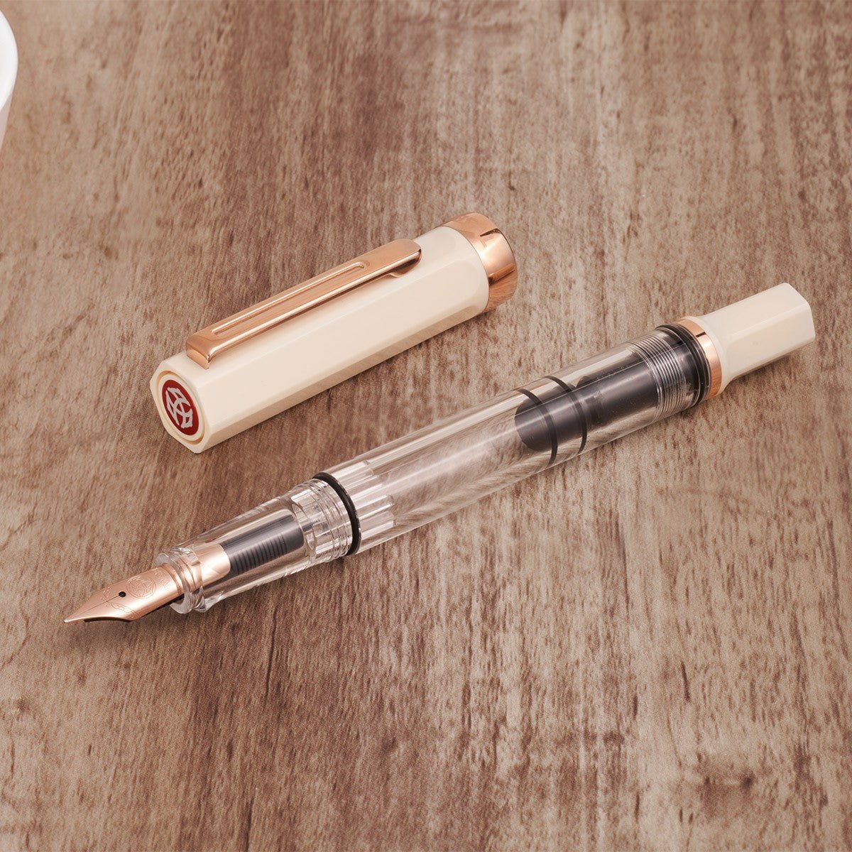 TWSBI Eco Fountain Pen Creme with Rose Gold - Bold - 24Papershop