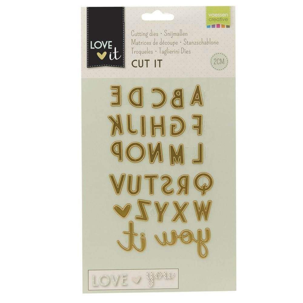 Vaessen Creative Love It Snijmal 2cm Alfabet - 24Papershop