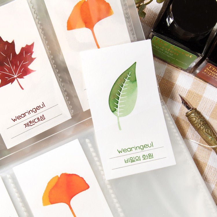 Wearingeul Ink Swatch Card - Leaf Ash - 24Papershop