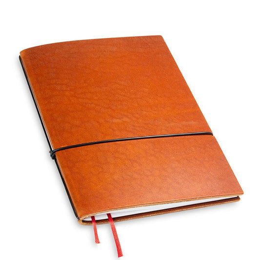 X17 Notebook A5 Leder Natur Brandy - 1 katern - 24Papershop