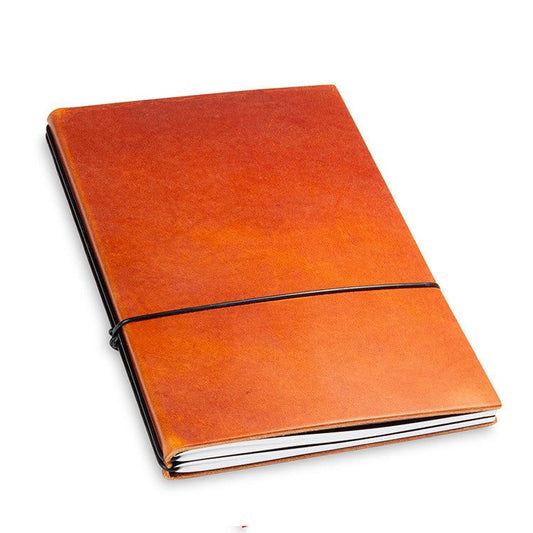 X17 Notebook A5 Leder Natur Brandy - 2 katernen - 24Papershop