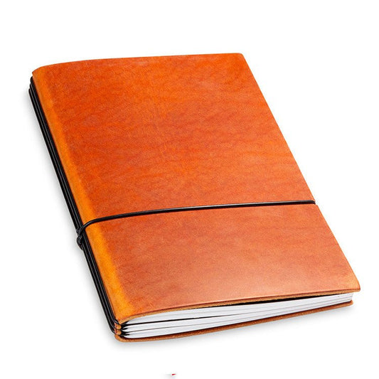 X17 Notebook A5 Leder Natur Brandy - 3 katernen - 24Papershop