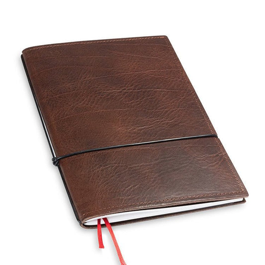 X17 Notebook A5 Leder Natur Kastanje - 1 katern - 24Papershop