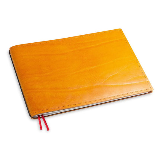 X17 Notebook A5+ Quer Leder Natur Cognac - 1 katern - 24Papershop