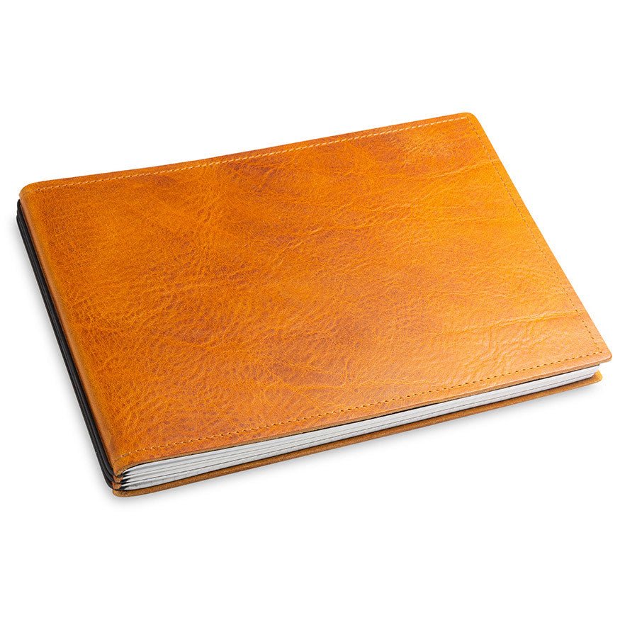 X17 Notebook A5+ Quer Leder Natur Cognac - 3 katern - 24Papershop