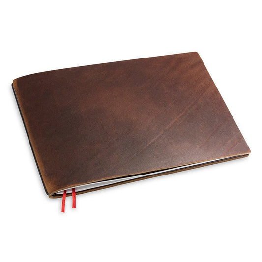 X17 Notebook A5+ Quer Leder Natur Marrone - 1 katern - 24Papershop