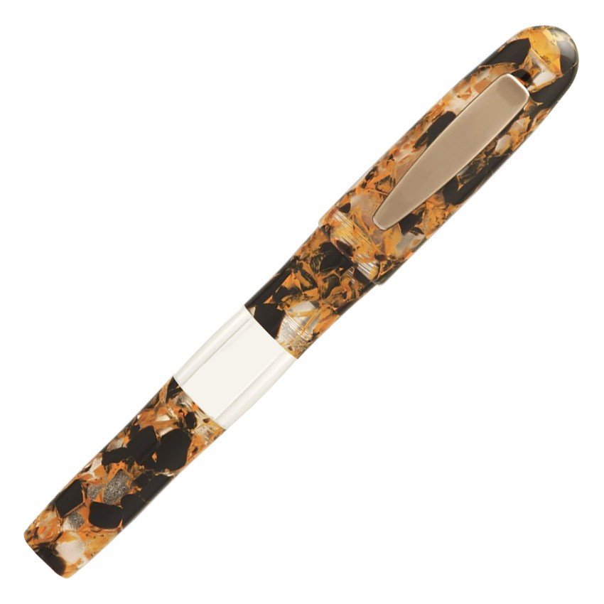 Yookers 111 Gaïa Marble Resin Fiber Pen - Orange/Black - 24Papershop