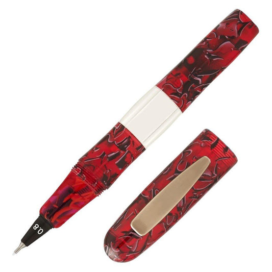 Yookers 111 Gaïa Marble Resin Fiber Pen - Red/Black - 24Papershop