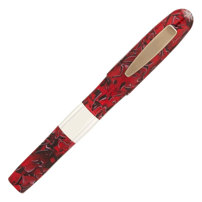 Yookers 111 Gaïa Marble Resin Fiber Pen - Red/Black - 24Papershop