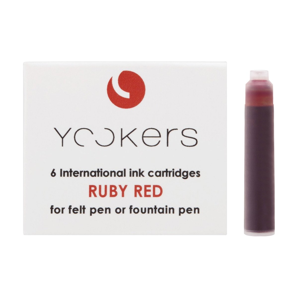 Yookers Inktcartridges Ruby Red - 6 stuks - 24Papershop