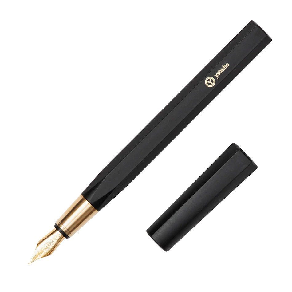 Ystudio Resin Fountain Pen Black [Medium] - 24Papershop