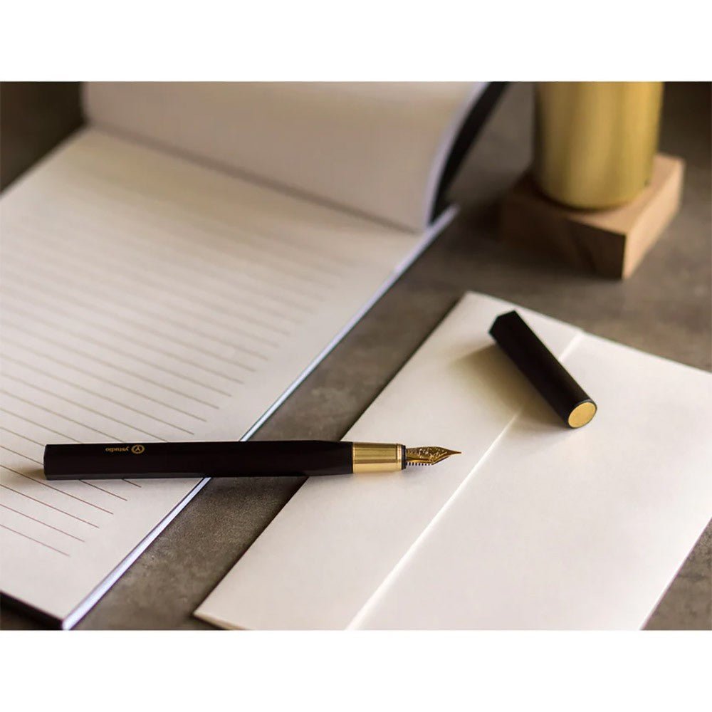 Ystudio Resin Fountain Pen Black [Medium] - 24Papershop