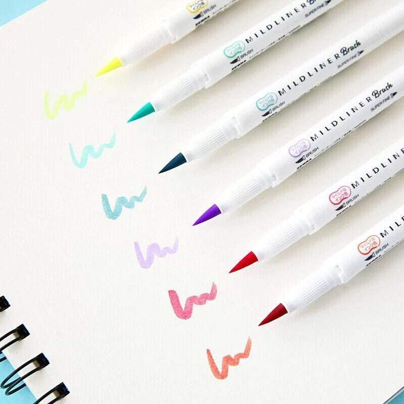 Zebra Mildliner Twin Brush Bright Colors - Set van 5 - 24Papershop