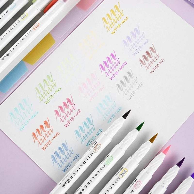Zebra Mildliner Twin Brush Bright Colors - Set van 5 - 24Papershop